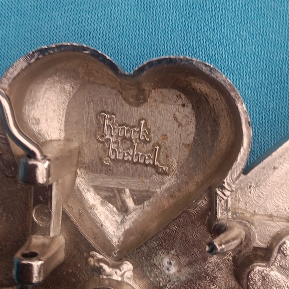Rock Rebel tm belt Buckle broken heart and two guns unisex - Picture 4 of 6